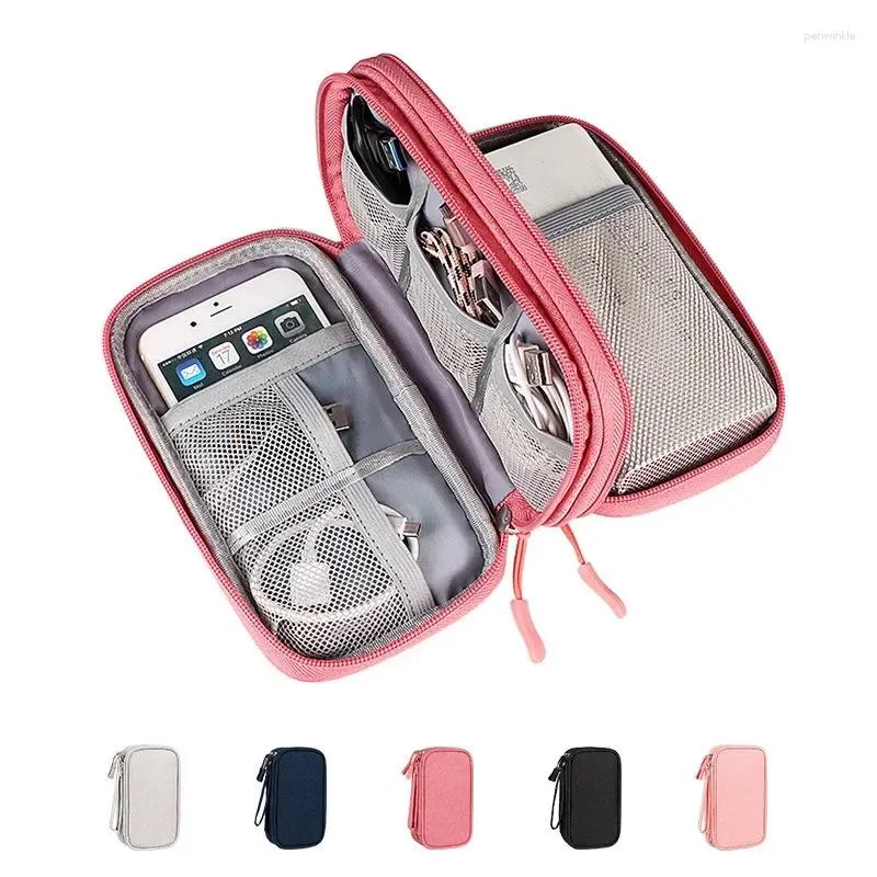 Storage Bags Portable Bag Organizer Wires Charger Digital Usb Gadget Power Bank Gadgets Cables Travel Accessories