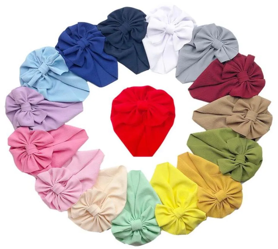 Fiocchi di cappello da neonato per neonato per neonato e morbido cappuccio colorato con cappuccio solido cappello da ragazza gwc58304527324