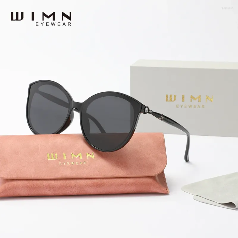 Occhiali da sole autentica Wimn Fashion Elegant Series Womenes Glasses Luxury Female Gradient Lens Glass