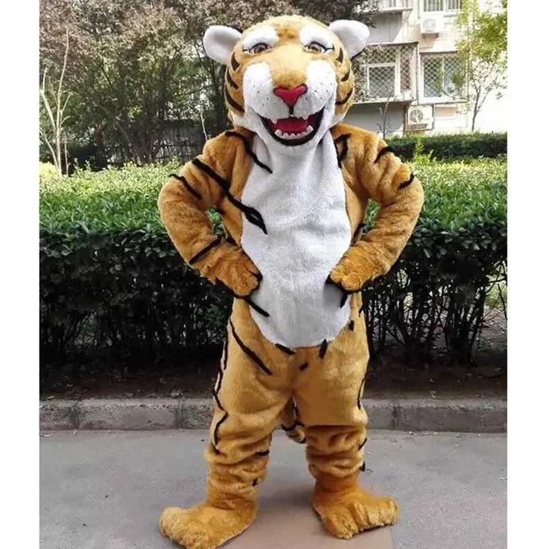 Super Cute Tiger Mascot Costume Fancy Dress Carnival Cartoon Theme Fancy Dress for Men Women Festival Dress