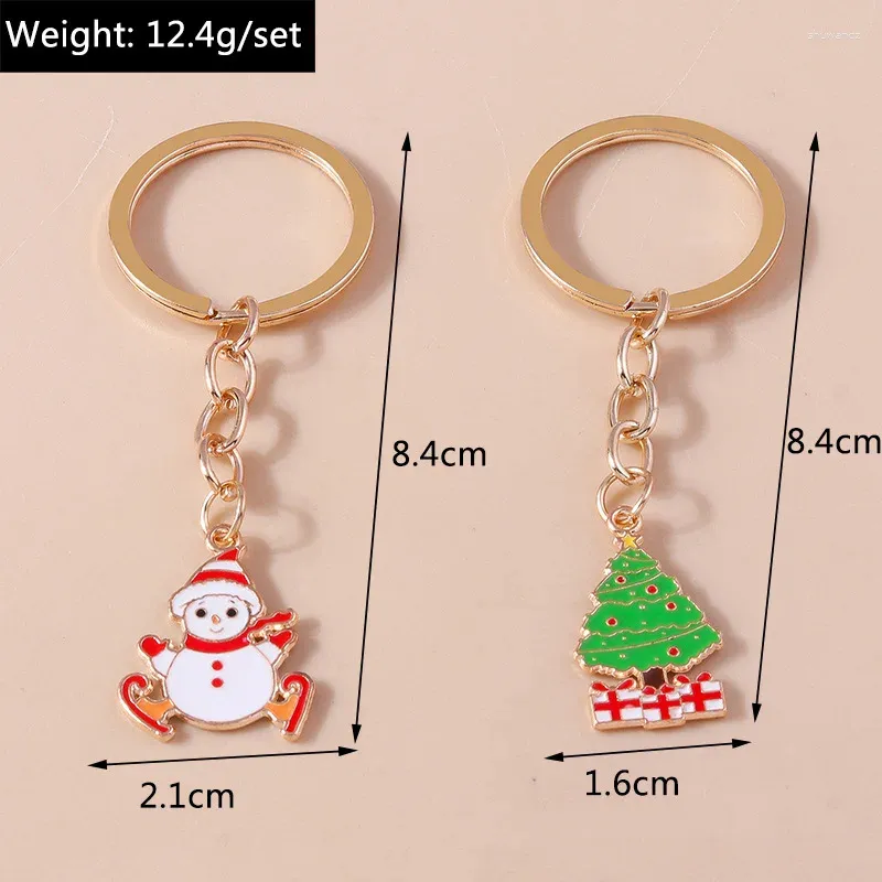 Keychains Christmas Snowman Tree Keychain Cute Accessoires