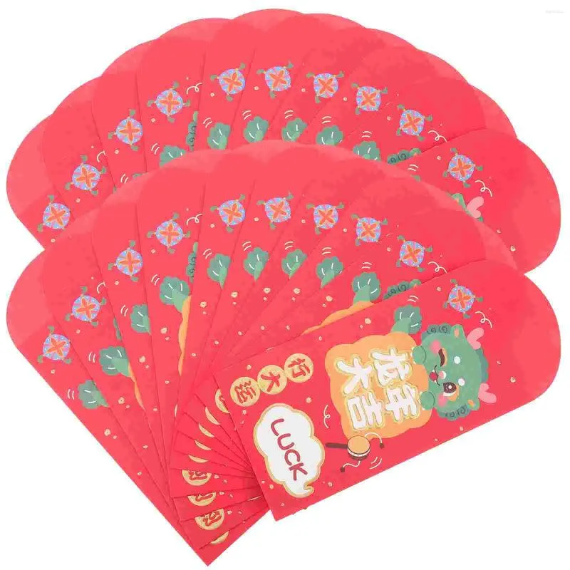 Gift Wrap 20 Pcs 2024 Year Of The Red Packets Luck Money Bag Lai Si Feng Envelope Paper Cartoon