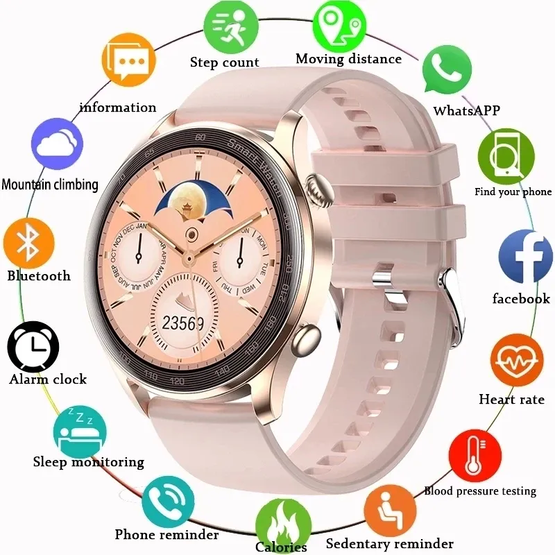 時計Gejian Men's Smart Watch Bluetoothコール心拍数血圧防水スポーツフィットネスLuxury Smart Watch for iOS Android