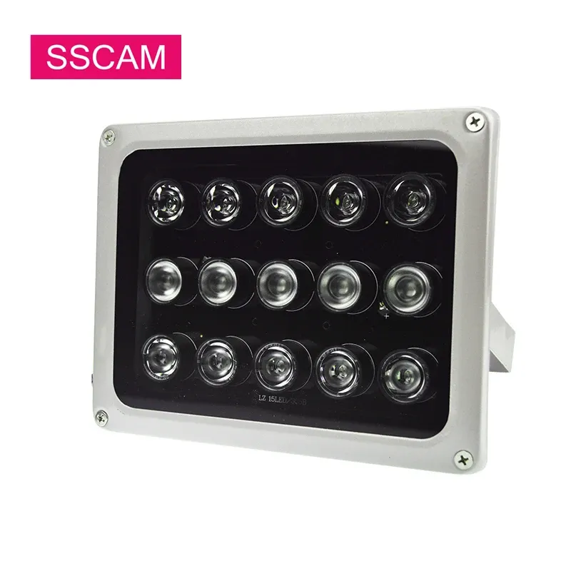 Accessori 30/45/90/120 gradi CCTV LED di riempimento a infrarossi IR Illuminatoring IP66 LED DC WATTERFROUD DC 12V LUCI