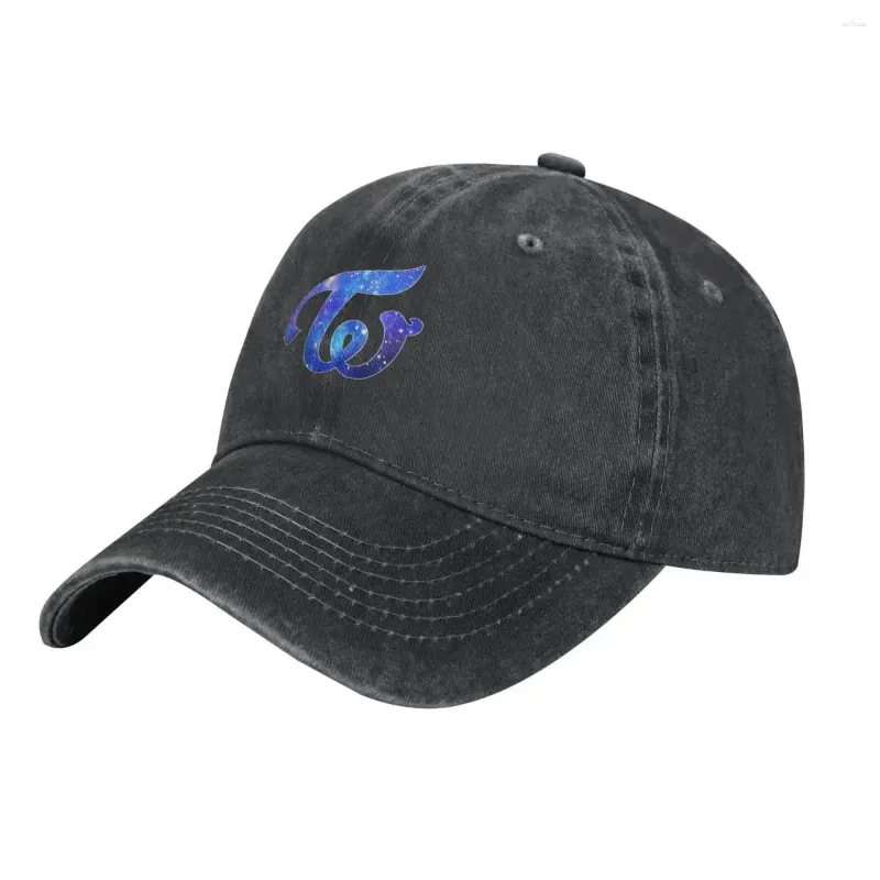 Ball Caps Deux fois Logo (Blue Galaxy) Cowboy Hat Brand Man Cap drôle Luxury Élégant Chapeaux pour femmes