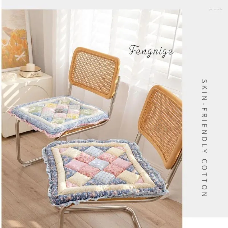 Oreiller coréen floral pastoral style s home textile chaise de salle à manger non glissée tatami décor soft lavable