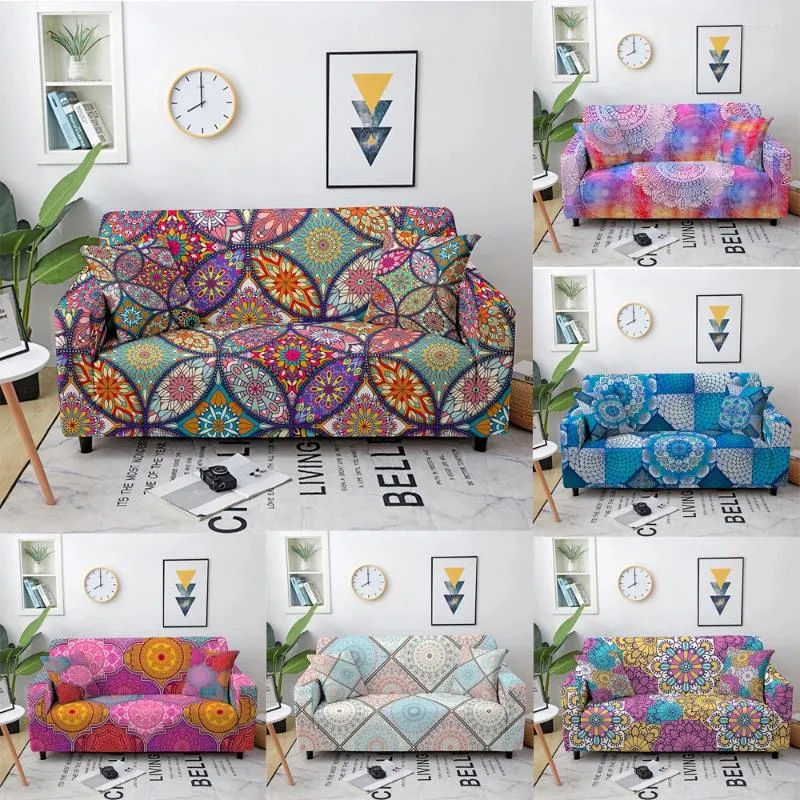 Copertina di sedia Cover divano elastico etnico mandala per la stampa floreale di bohomian vivente cover angolare cover angolo decorazione