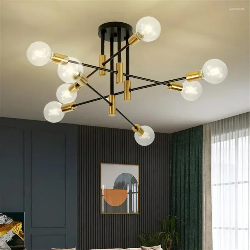 Kroonluchters eenvoudige moderne Noordse E27 LED kroonluchter lichten voor woonkamer slaapkamer dineren huis indoor verlichting decoratie plafondlamp