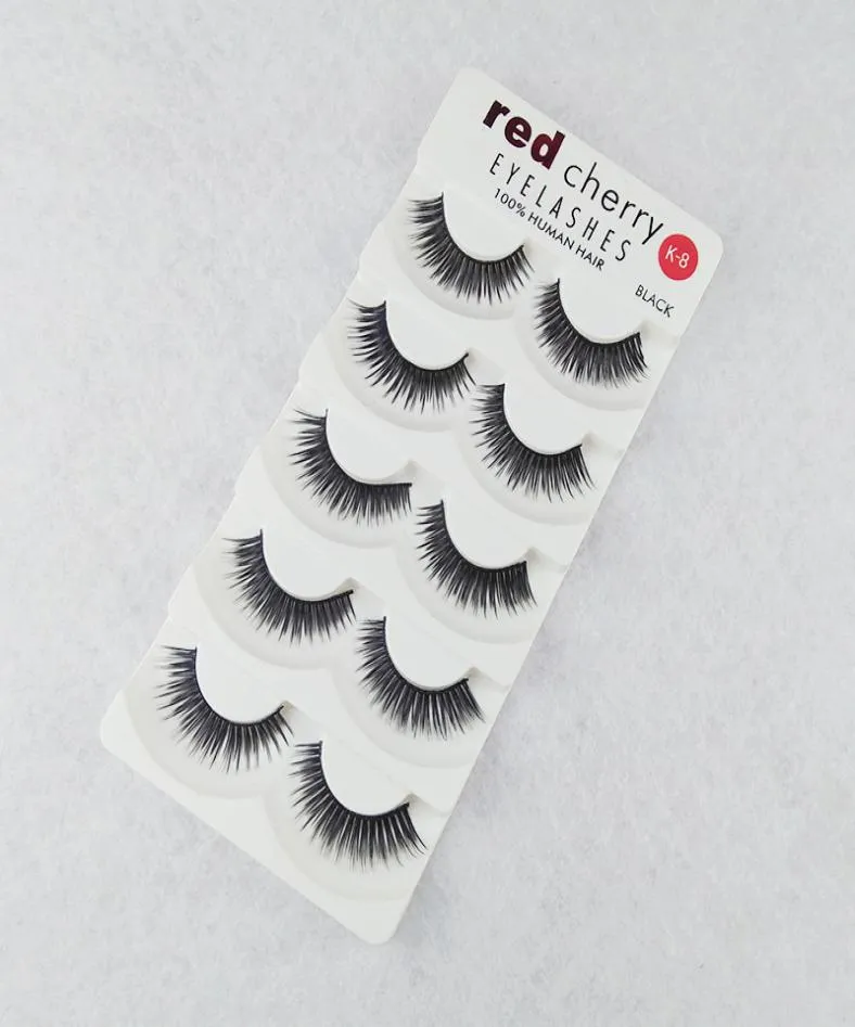 Red Cherry 5 Pairs False Eyelashes 18 Styles Black Cross Messy Natural Long Thick Fake Eye lashes Beauty Makeup High Quality8901163