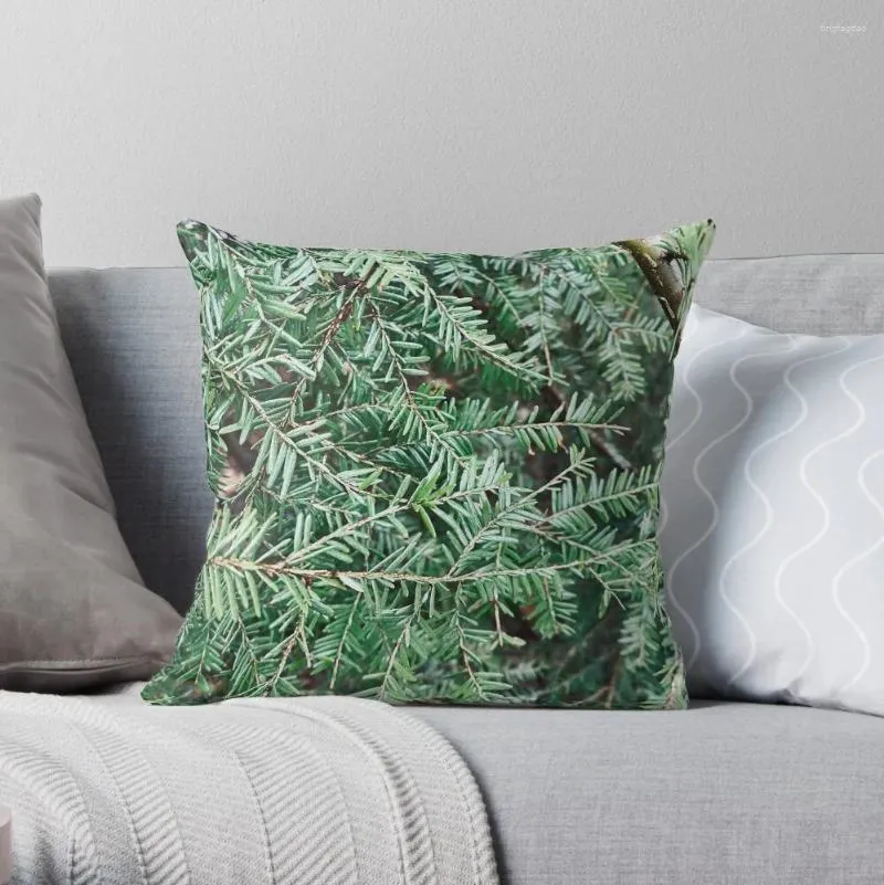 Pillow Maine Woods Balsam Fir Branch Throw Case Christmas Sitting