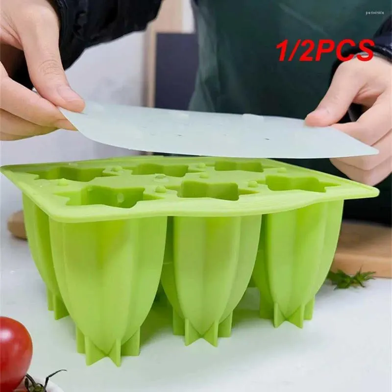 Pişirme Kalıpları 1/2pcs 6-Üstü Spiral Dondurma Silikon Kalıp Ev Yapımı Çocuklar Popsicle Maker Gıda Sınıfı Yaz Tatlı Jöle