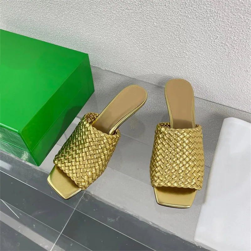 designer sandals high heels women's slim heels gold luxury brand outdoor leisure Sandale error wedding party summer sandal sandale