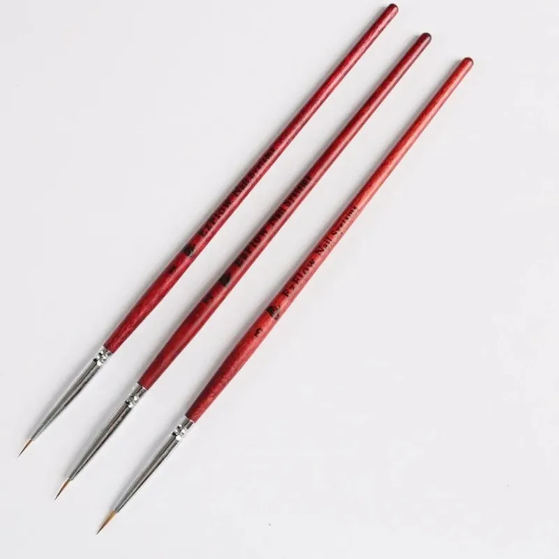 French Stripe Uil Art Liner Brush Conjunto de dicas 3D Linhas de linha Diy Desenho de caneta UV Gel Brushes pintando ferramentas de manicure caneta