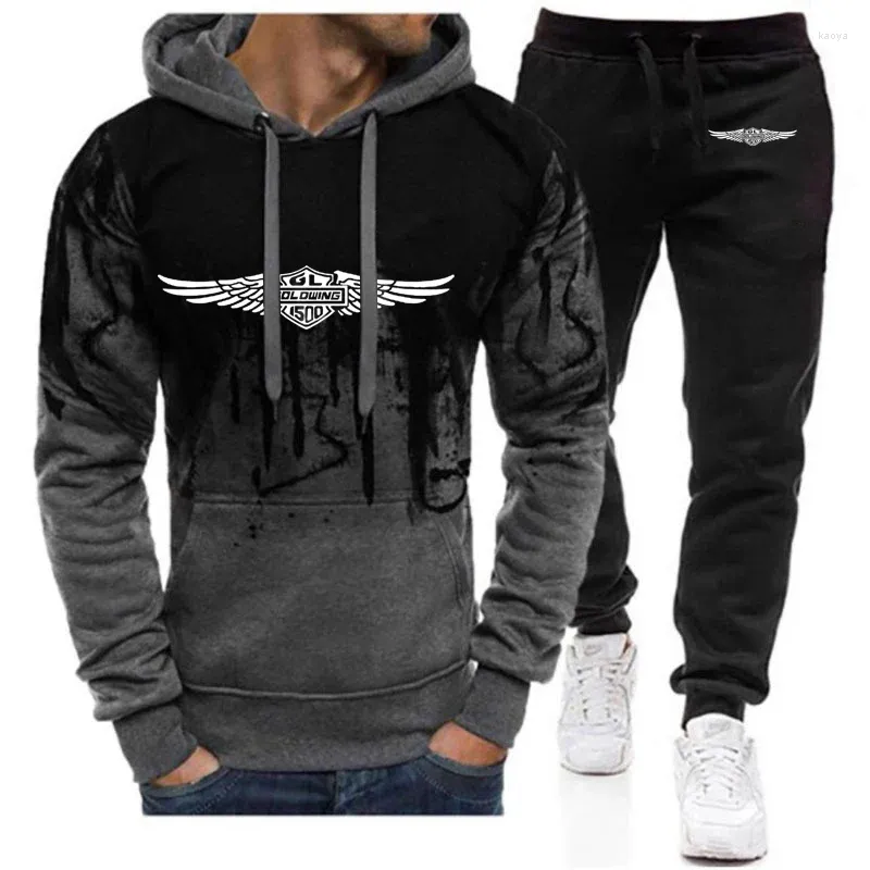 Studi per maschi 2024 Goldwing GL1500 MOTORCYCLE Uomini Spring and Autumn Pullover Hoodies Sude Pannello Set