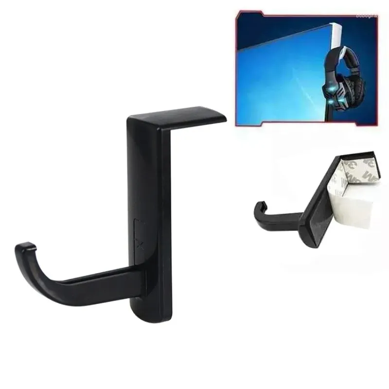 Kancalar 1/5 PCS Evrensel Kulaklıklar Stand Kulaklık Kulaklığı Askı Dökülmez Duvara Monte PC Monitör Kulak Rafı Kanca Tutucu