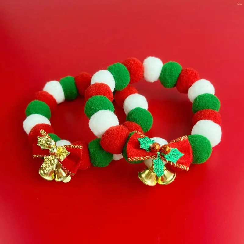 Hundekleidung Haustier Weihnachtskatine Katze Schal Bell süße Dekorationen Halskette