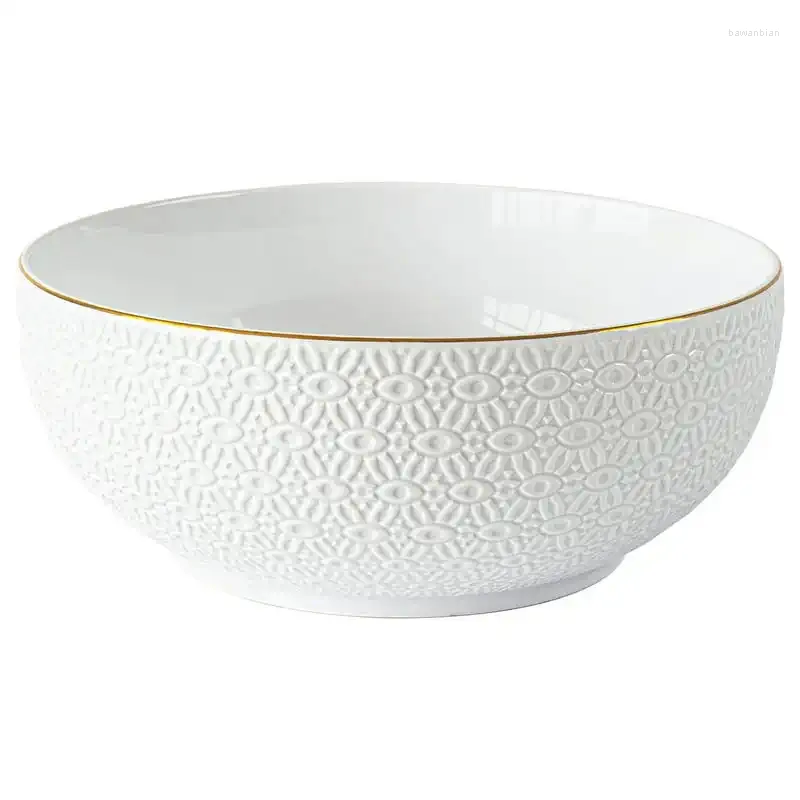 Bowls Embossed White Stoare Serve Bowl By Vergara Clear Kawaii Tableware Vajillas De Porcelana Steel Sunflower Cut