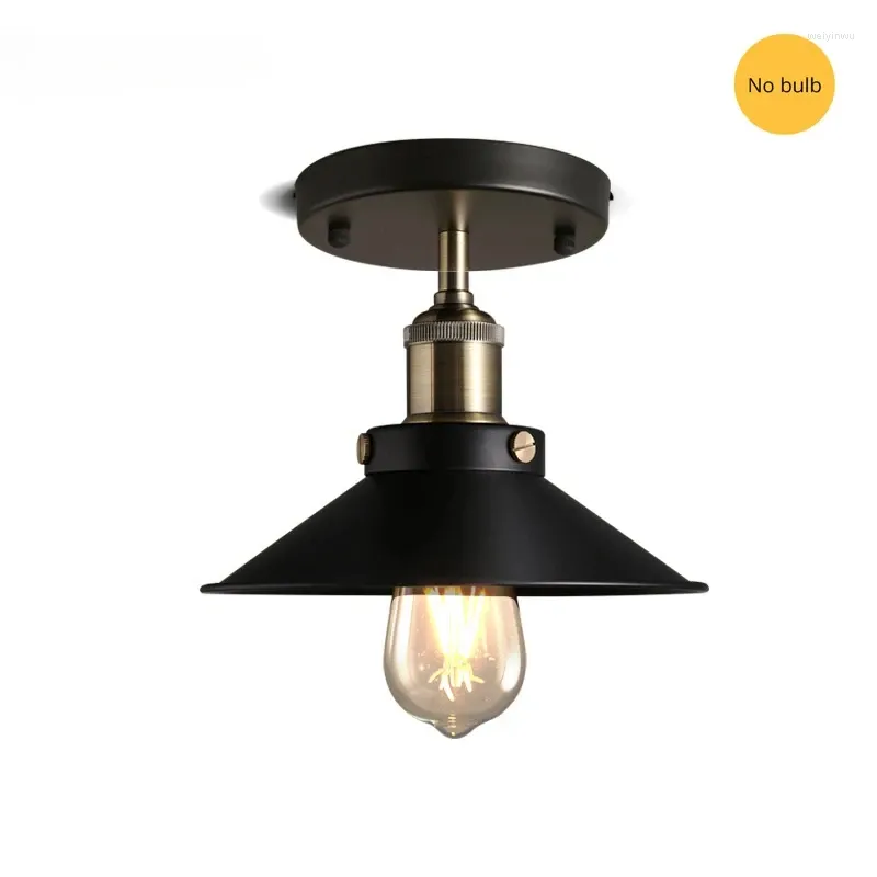 Ceiling Lights Retro Black Gold Light High Quality American Rural Home