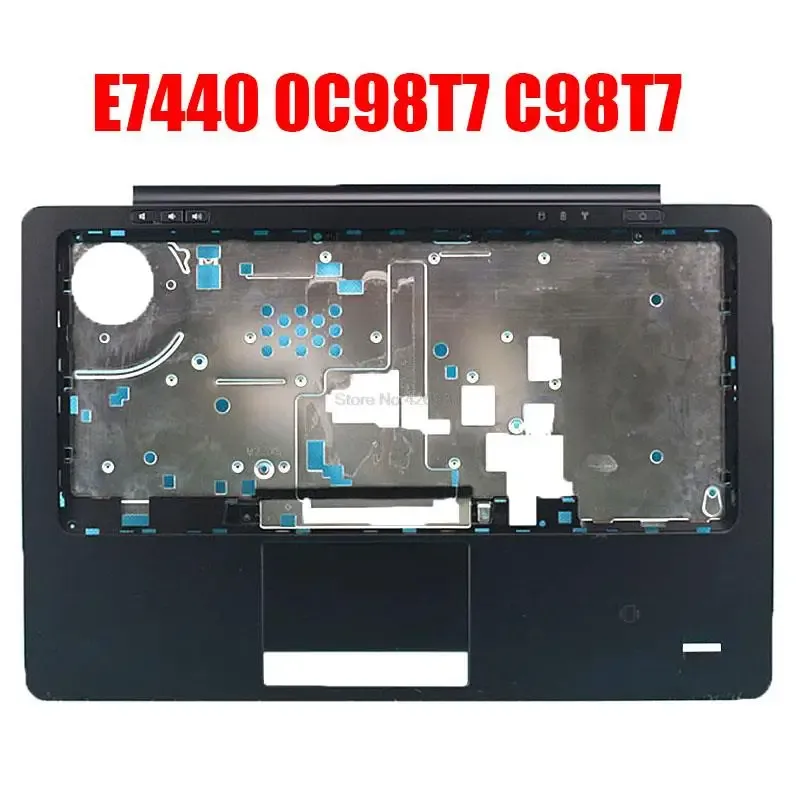 Карты 0C98T7 C98T7 Ноутбук Palmrest для Dell для широты E7440 AP0VN000410 Black без сенсорной панели с отверстием отпечатка пальца.