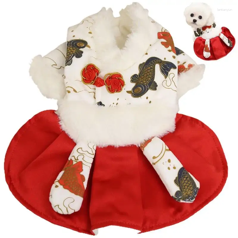 Vêtements pour chiens robe d'hiver traditionnelle Thermal Pippy Pet Vêtements pour l'année de Noël Fille de Noël Costumes chauds accessoires