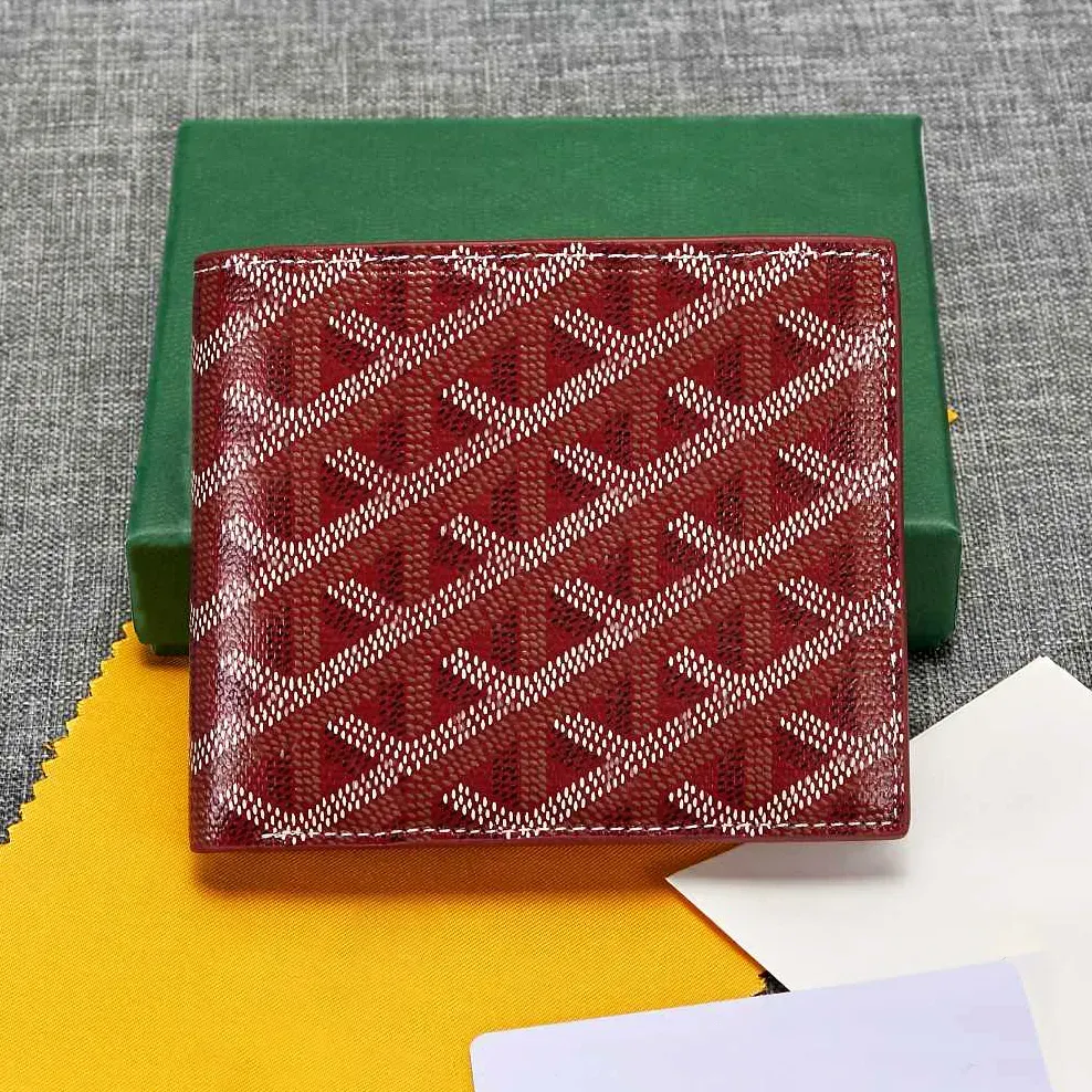 24ss womens gouya wallets Designer mens cardholder wallet leather luxury womens card bag men short Flap card holder Fashion versatile coin purse