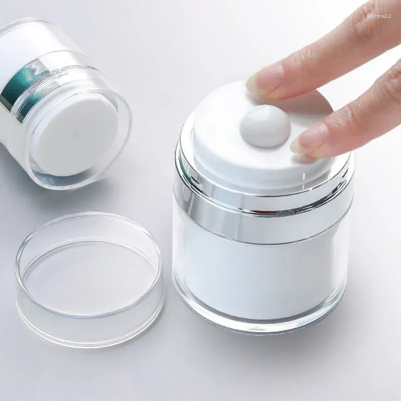 Storage Bottles 1 Pc 15/30/50ml Press Cream Jar Empty Bottle Refillable Type Moisturizer Pump Dispenser Airless