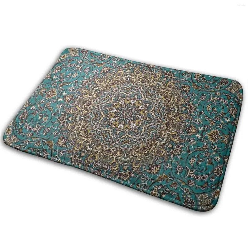 Tapetes antigos tapete persa tapete tapete anti - deslize o padrão de entrada do quarto da natureza colorida vintage colorida
