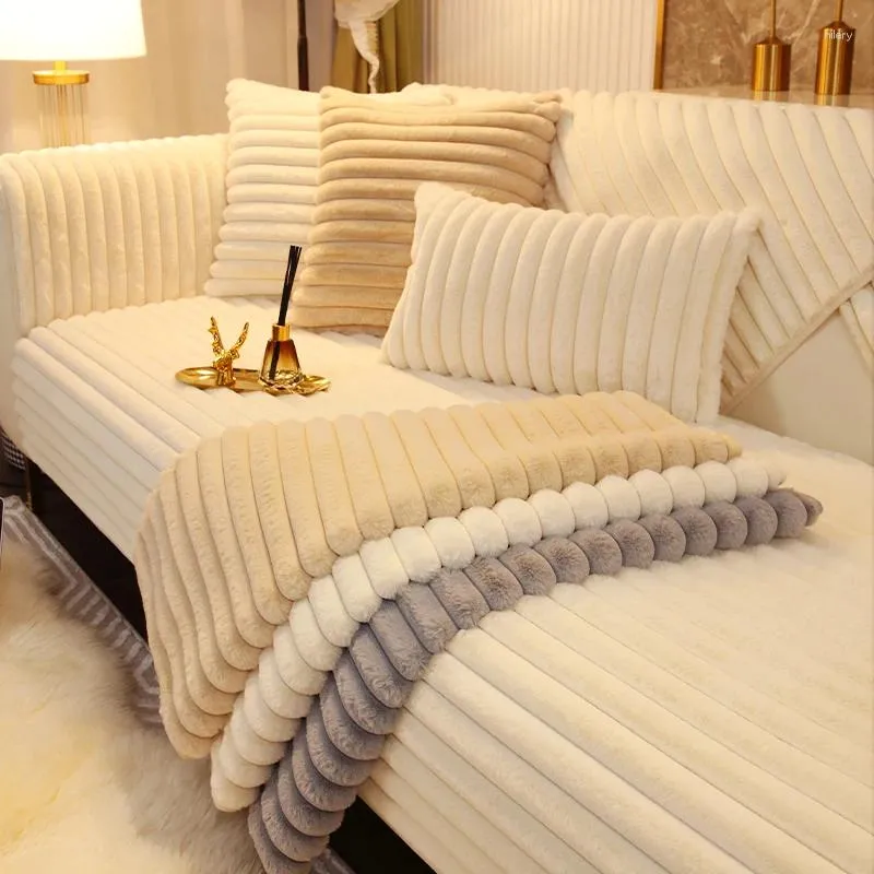 Pokrywy krzeseł zagęszczony pluszowa sofa do salonu miękkie poduszki bez poślizgu zmywalne zdejmowana kanapa na kanapie domowe wystrój domu