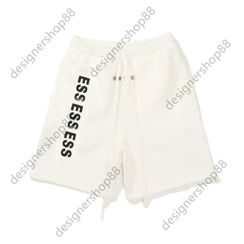 Tik Tok Influencer Samma designer Brand Pure Cotton Ess säsong 7 Lime Florida Beach Shorts for Herr High Street Casual Sports Five-Inch Guard Pants