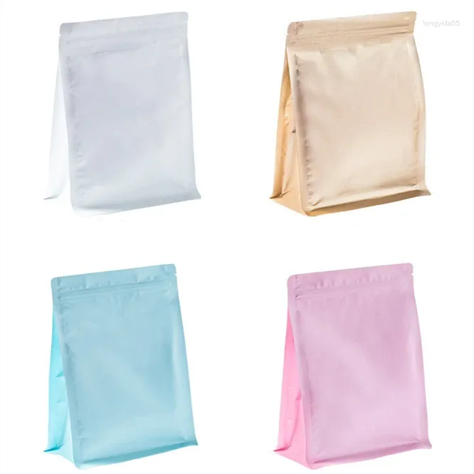 Bolsas de armazenamento 50pcs coloridas de alta qualidade de alimentos lacrados de café bolsa de alimentação mylar alumínio bolsas de chá de papel alumínio