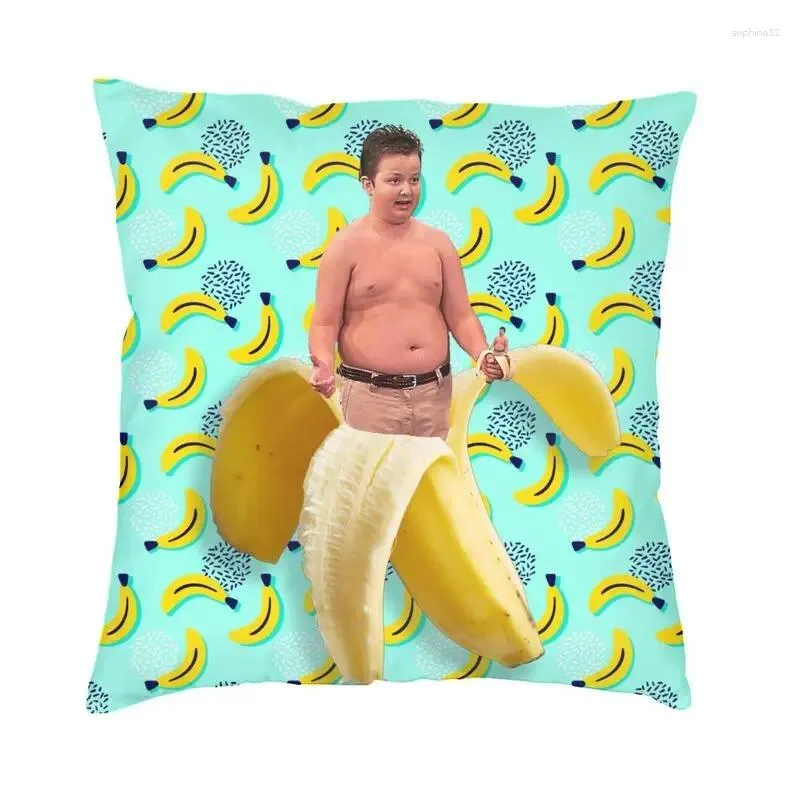 Poduszka Gibby Banana Zielona okładka 40x40cm miękka nordycka rzut obudowa dekoracja salonu