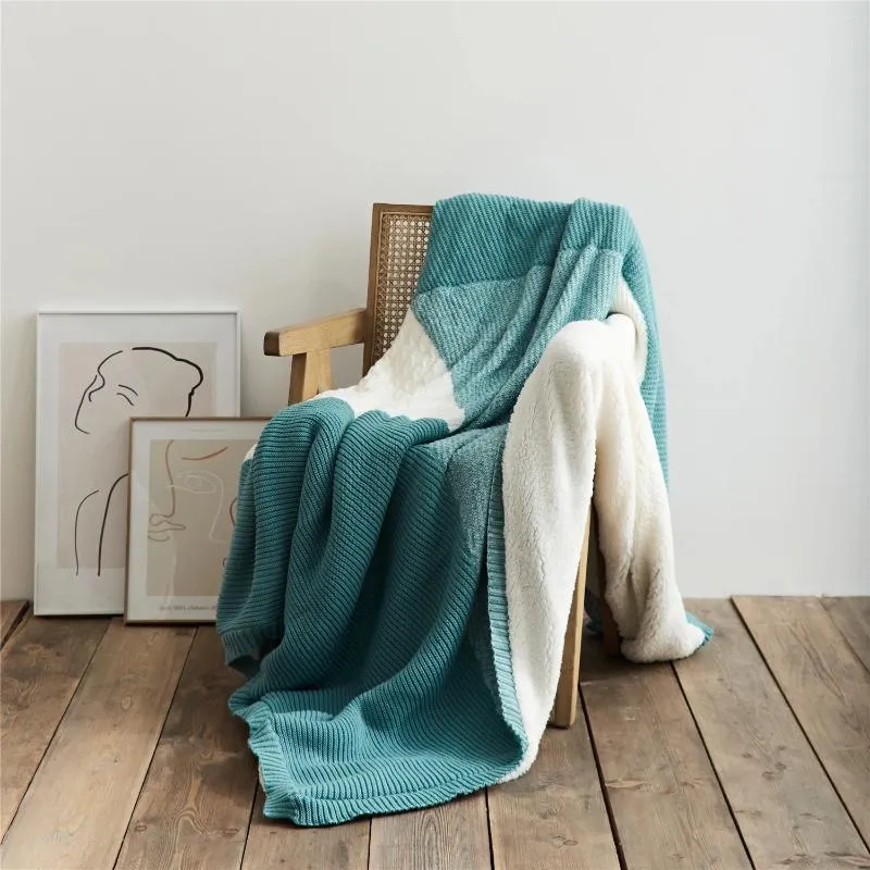 Dekens luxe sherpa acryl -gehaakte haak gebreide gooi deken deken winter herfst warm comfortabel huis