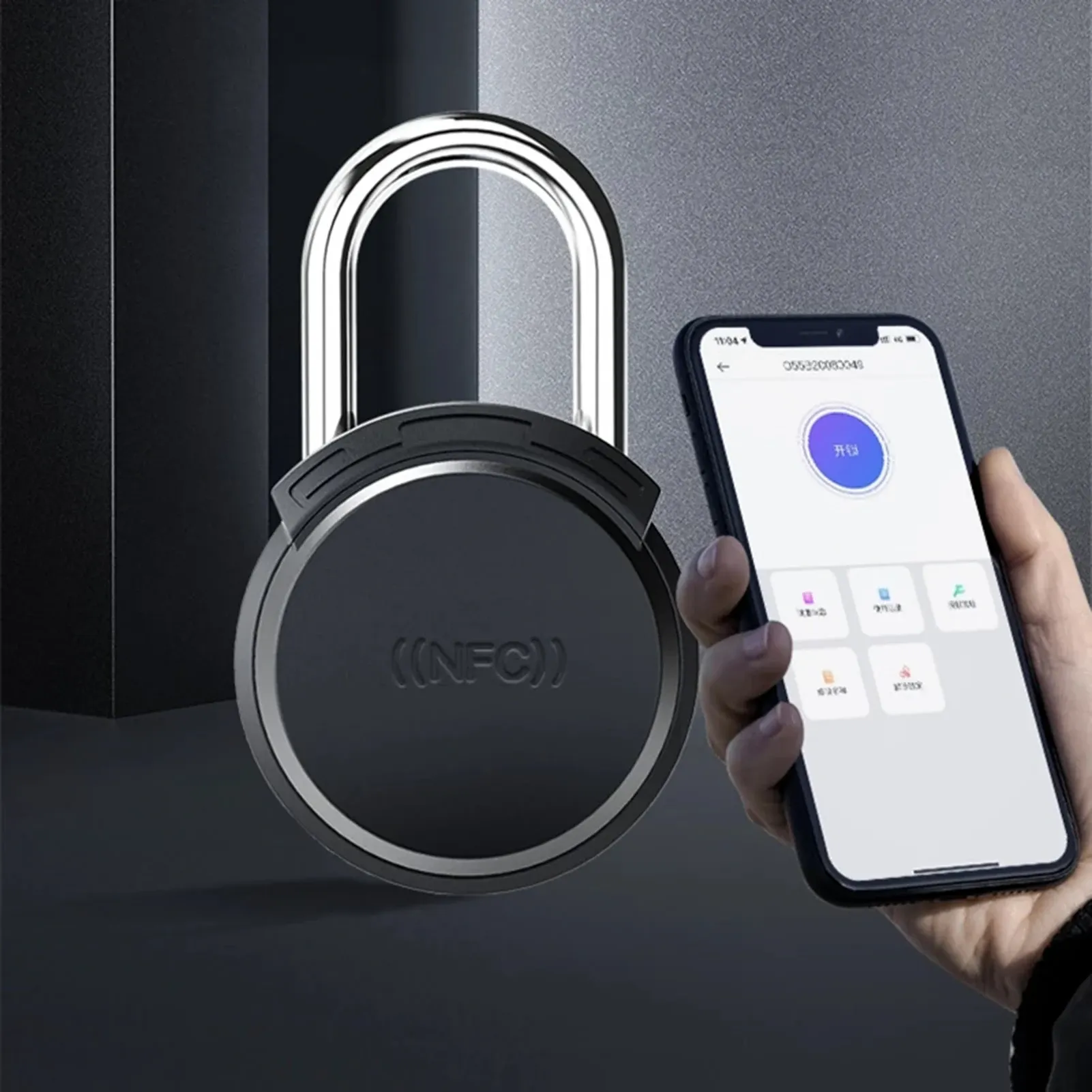 Lock Smart NFC Padlock Batteryfree Keyless Mobile Phone App Unlock for Travel Bag Gym Student Cabinet Letter Box Security Protection