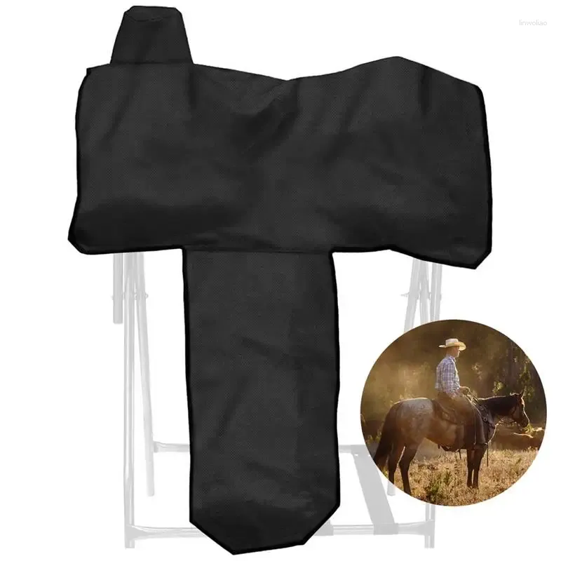 Stume da stoccaggio Oxford Fabric Western Saddle Cover protettivo con 6 cinghie elastiche custodia a prova di graffio per la maggior parte delle selle a grandezza naturale
