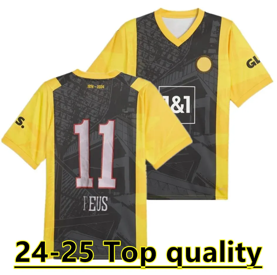 Dortmunds 50th Special Edition 23 24 Soccer Jerseys Kit 4th 4th Sancho 2023 2024 Haller Reus Moukoko Brandt Trikot Anniversary Shird Size S -4XL 888888