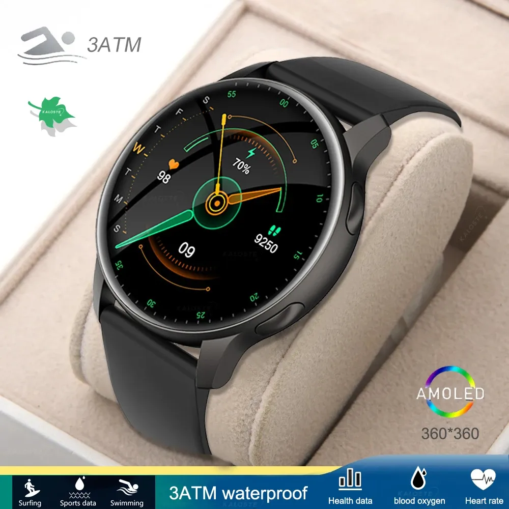 Bekijkt Sacosding Smart Watch Women Health Heartnate Monitor Sport Watches 3ATM Waterdichte klokken dames smartwatch mannen voor Android iOS