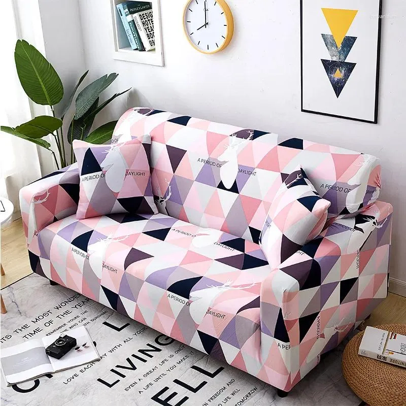 Chair Covers Nice Pink Elastic Sofa Cover For Living Room/office Protector S/M/L/XL Slipcovers L-shaped