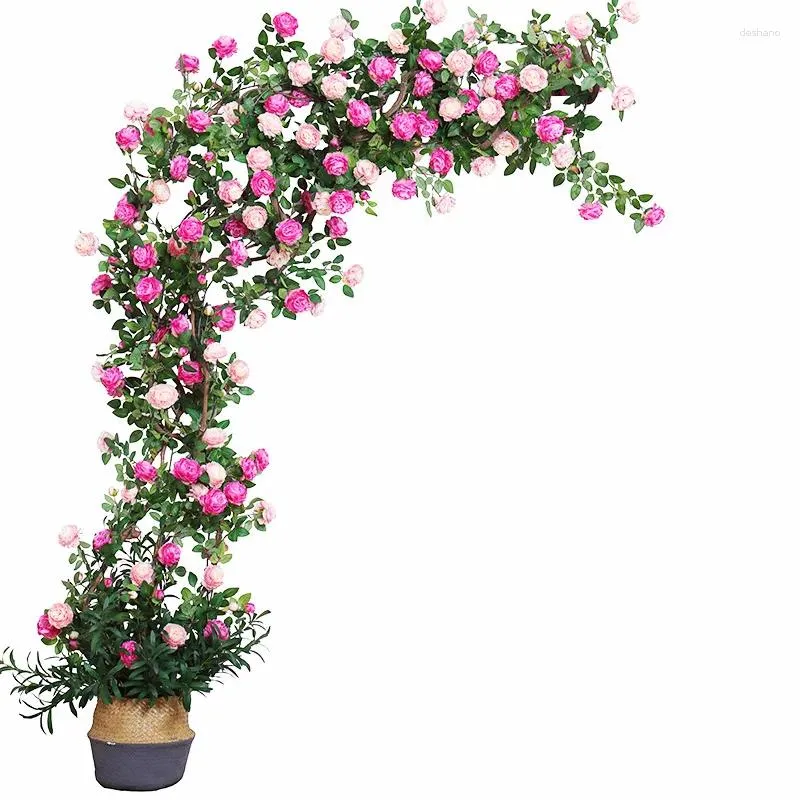 Dekorativa blommor 180 cm Peony Artificial Flower för födelsedagsfest bröllopsfestivaler rum dekoration vägg hängande krans hem trädgård