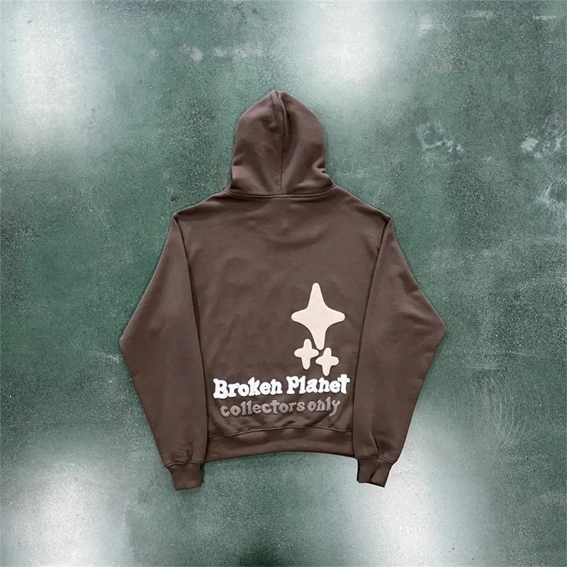 Herrspårar Broken Planet Sweatshirt Suit Celebrity High Street Fashion Hoodie Foam Tryckt byxor för män och kvinnor