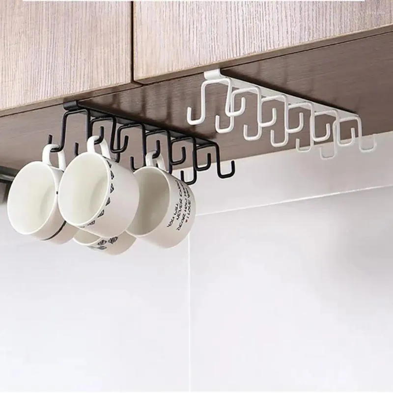 Крюки с двойным рядовым подвесным держателем многофункциональная домашняя настенная настенная стойка для хранения шкафа для ванной комнаты.