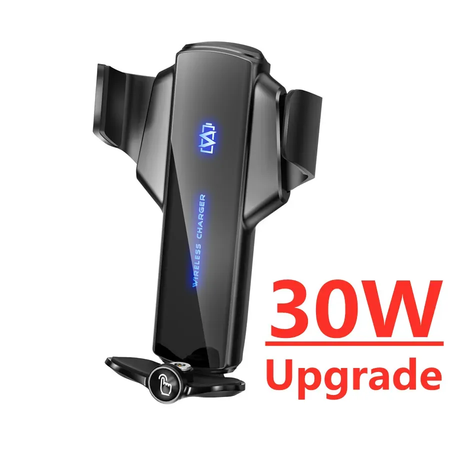 Chargers 30W Qi Araba Kablosuz Şarj Cihazı Hava Havalandırma Cep Telefonu Tutucu Montaj Hızlı Şarj Standı İPhone 13 12 x Pro Max Xiaomi Samsung