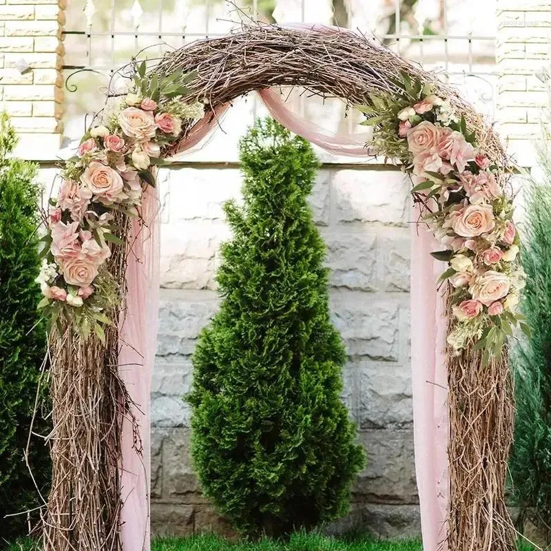 Decorative Flowers 1PCS Artificial Wedding Arch Flower Garlands Silk Rose Swag Floral Table Center Door Decor