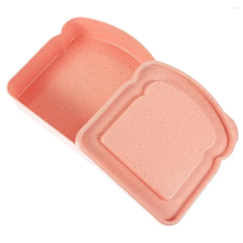 Plates Sandwich Boxes Portable Lunch Box Toast Leakage-proof Bread For Picnic