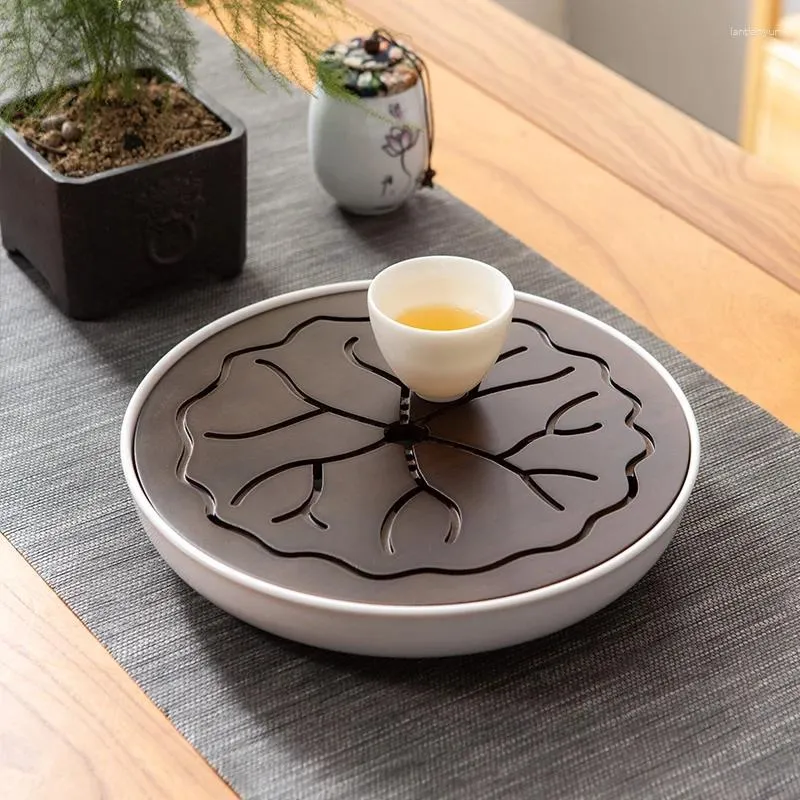 Tea Trays Natural Bamboo Tray Household Board Simple Set Water Storage Sea Drain Table Rectangular