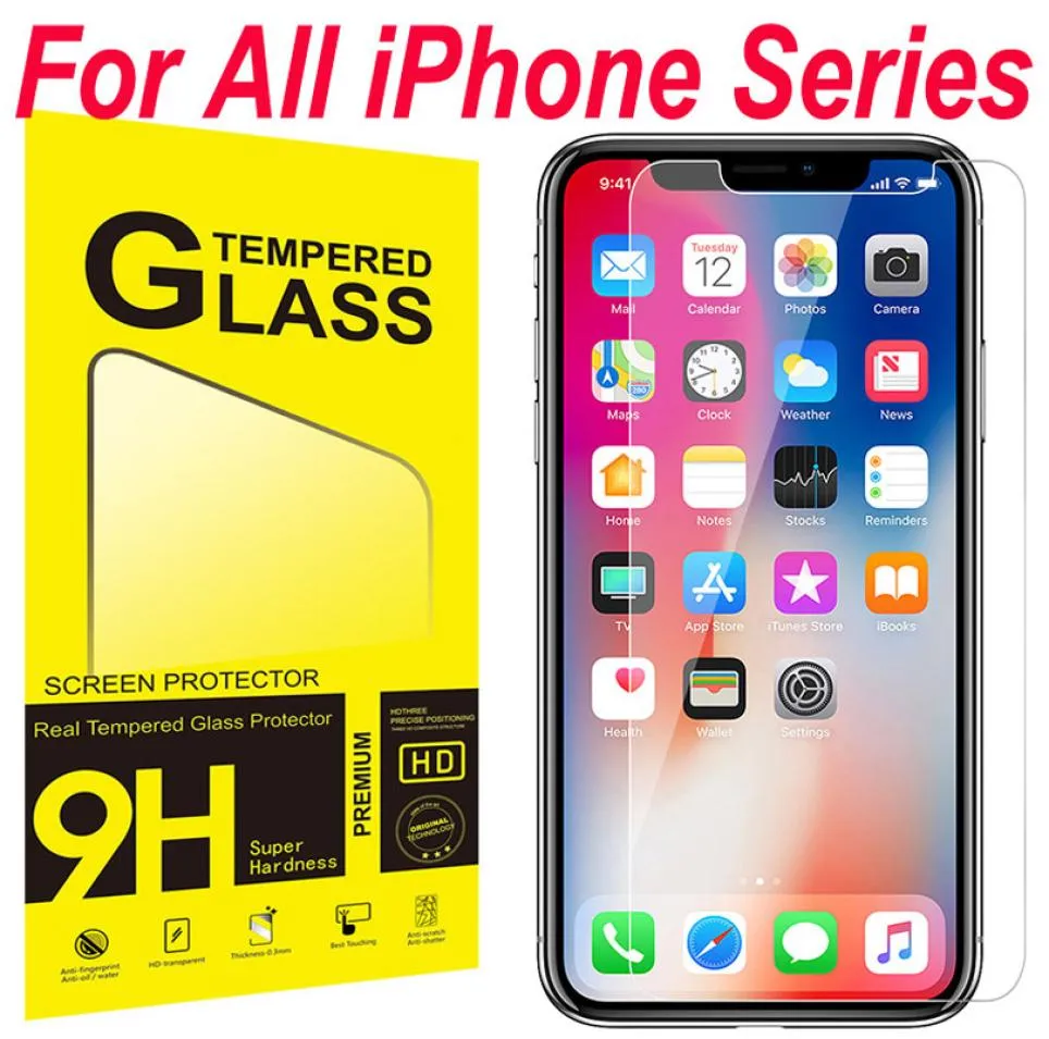 Pour iPhone 11 Pro Max XS XR Temperred Glass iPhone X 8 8 Plus Protector Screen Iphone 6 7plus Film avec package de vente au détail 7376300