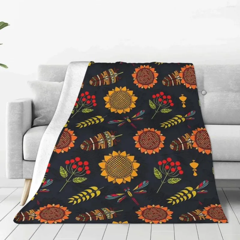 Dekens Sun Flower Soft Fleece Throwd Deken Warm en Cozy For All Seasons Comfy MicroFiber Couch Sofa Bed 40 "X30"