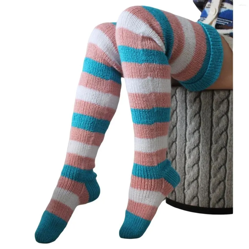 Chaussettes de femmes de haute qualité pour femmes tricots adultes adultes hiver loisir Style mixte couleurs mixtes knee-hauts bas bas