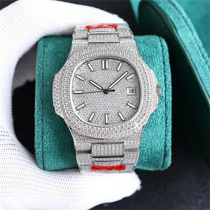 Montre de Luxe Babysbreath Diamond Watch for Men Watches 40mm 324 Mouvement mécanique automatique montre des bracelets de mode Relojes 01