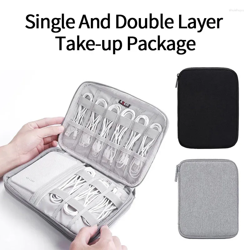 Storage Bags Portable Data Cable Bag Electronic Accessory Earphone USB Drive Home Small Parts Organizer