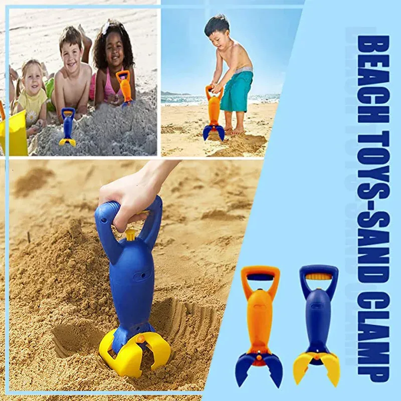 Childrens Beach Toy Set Hand Excavador de areia de mão Snapper de areia para e Sandpit Shovel Shovel Kids Birthday Puzzle Gift 240321